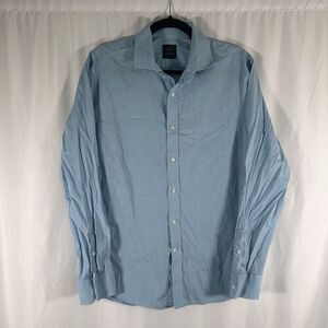 Kent and Curwen Dress Shirt Men's XL Green Striped Button Up Long Sleeve Cotton